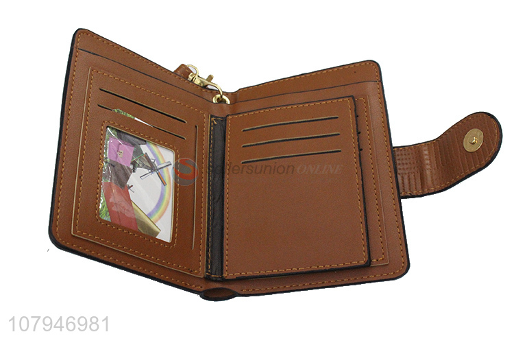 China products brown short style small handbag wallet purse