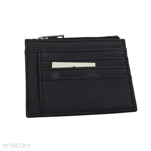 Fashion style portable mini leather credit card holder wallet