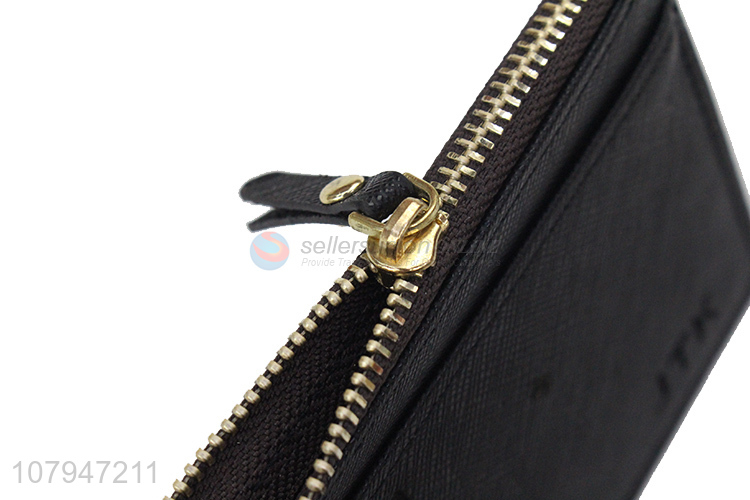 Good quality black mini card holder wallet purse wholesale