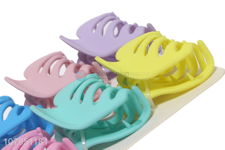Popular products 6pieces plastic fashion hollow hair claw clips