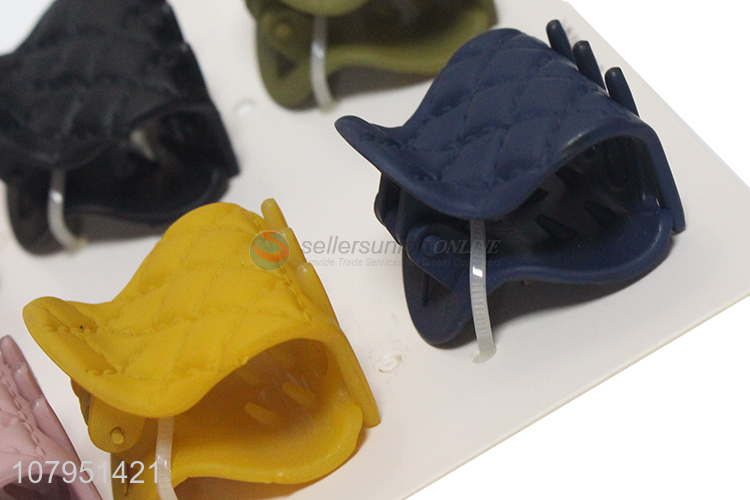 Latest design 6pieces fashion hollow strong hold hair claw clips wholesale