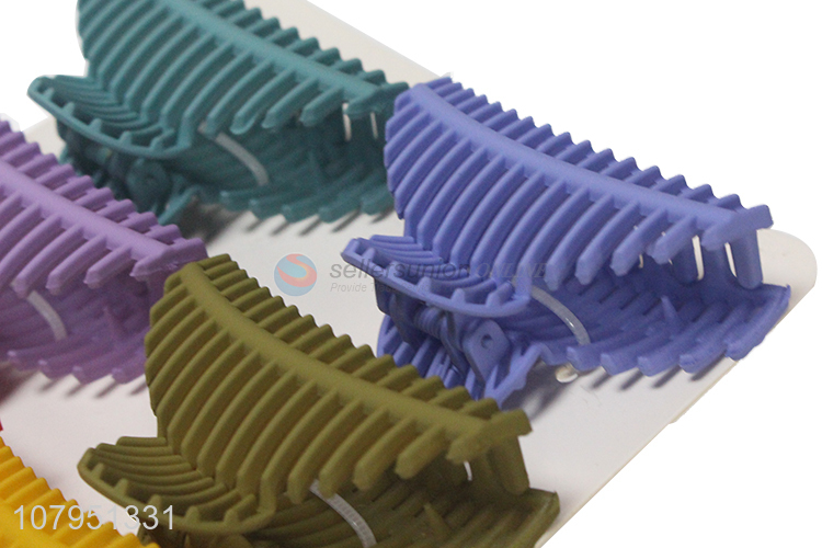 China sourcing plastic multicolor durable hollow hair claw clips for sale