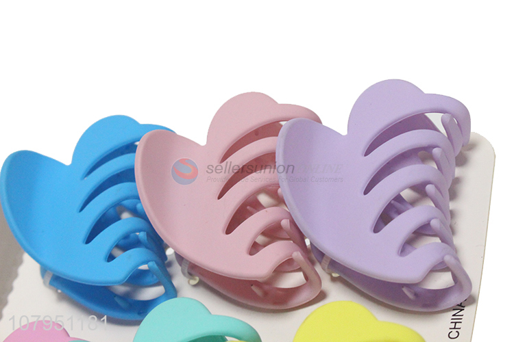 Popular products 6pieces plastic fashion hollow hair claw clips