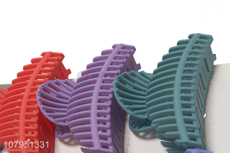 China sourcing plastic multicolor durable hollow hair claw clips for sale