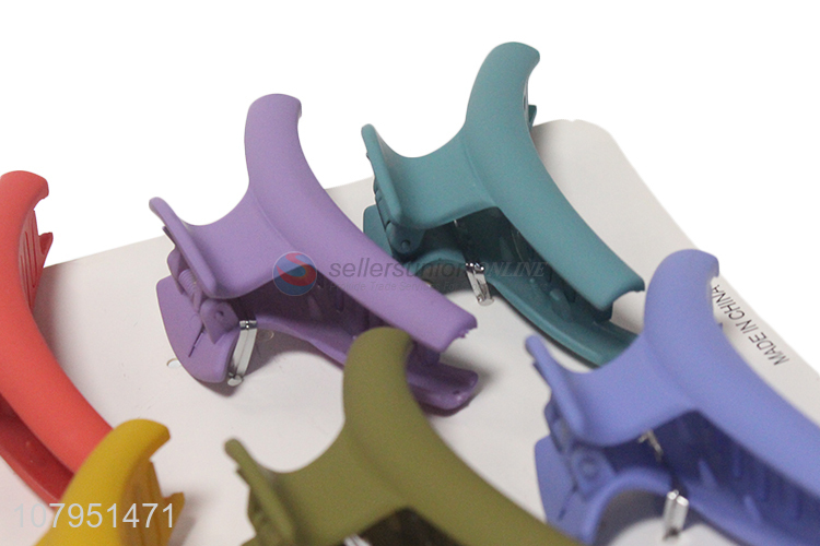 High quality multicolor 6pieces plastic girls hair accessories hair claw clips