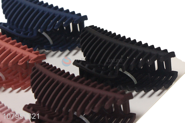 New arrival plastic 6pieces durable strong hold hair claw clips