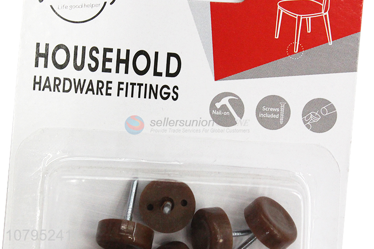 Good Price Furniture Glide Plastic Furniture Foot Pad With Nail