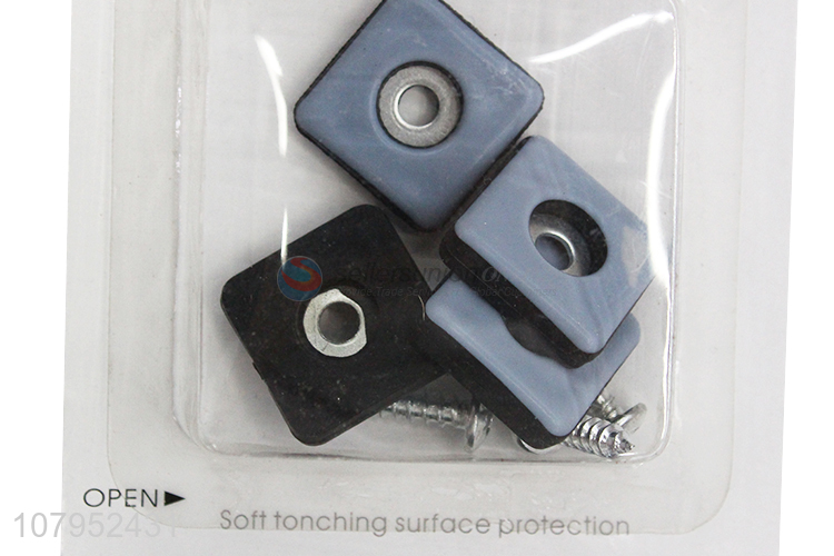 Hot Sale Square Furniture Gliding Pads With Screw Nail