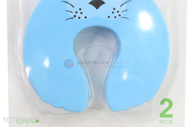 Custom 2 Pieces Cartoon Animal Door Stopper Door Finger Pinch Guard For Baby