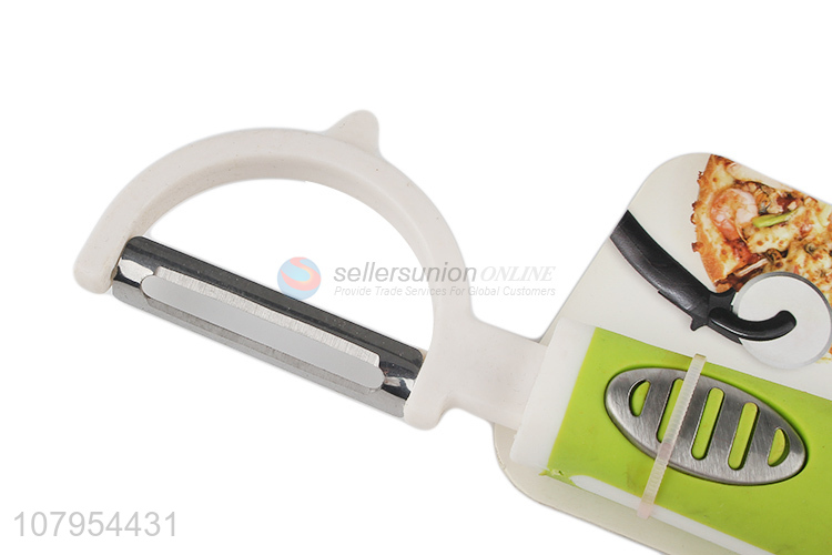 Custom stainless steel fruit and vegetable peeler with plastic handle