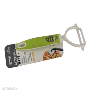 China <em>manufacturer</em> ceramic vegetable fruit peeler with plastic handle