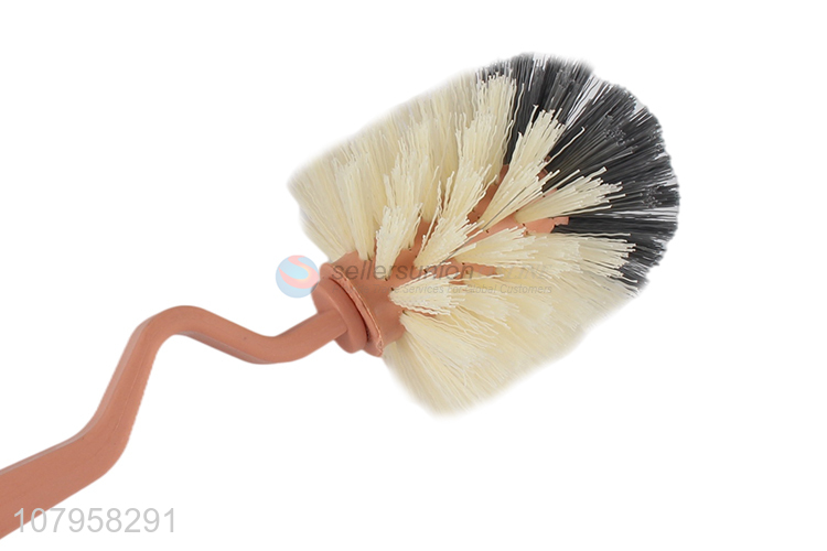 New style pink plastic toilet brush soft bristles cleaning brush