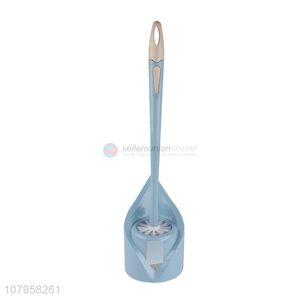 Wholesale price blue plastic toilet brush cleaning brush with long handle