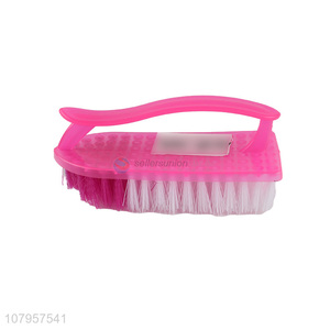 Hot sale rose red plastic laundry brush clothes cleaning brush