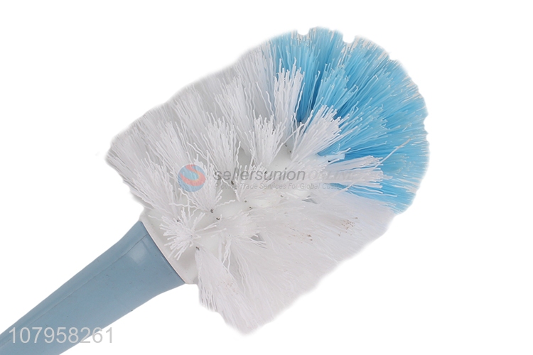 Wholesale price blue plastic toilet brush cleaning brush with long handle