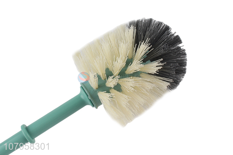 Yiwu exports green plastic long handle toilet cleaning brush