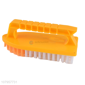 Low price wholesale yellow plastic laundry brush portable cleaning brush