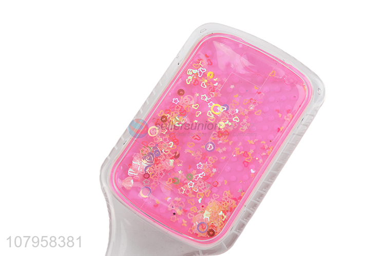 New arrival fancy flowing sequins air cushion massage comb paddle comb