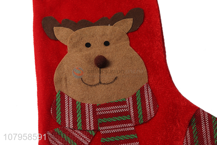 Good quality creative deer pattern christmas socks for packaging gifts