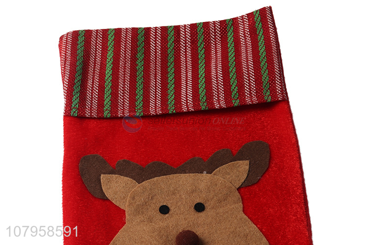 Good quality creative deer pattern christmas socks for packaging gifts