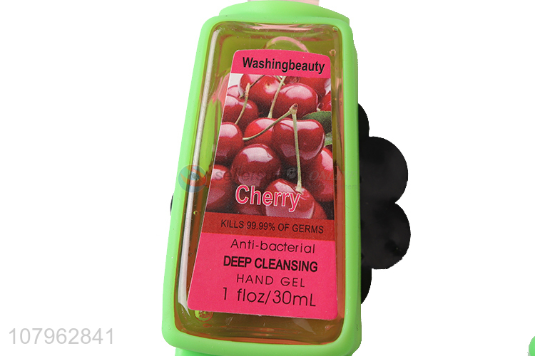 Good quality cherry fragrance portable liquid soap with silicone case