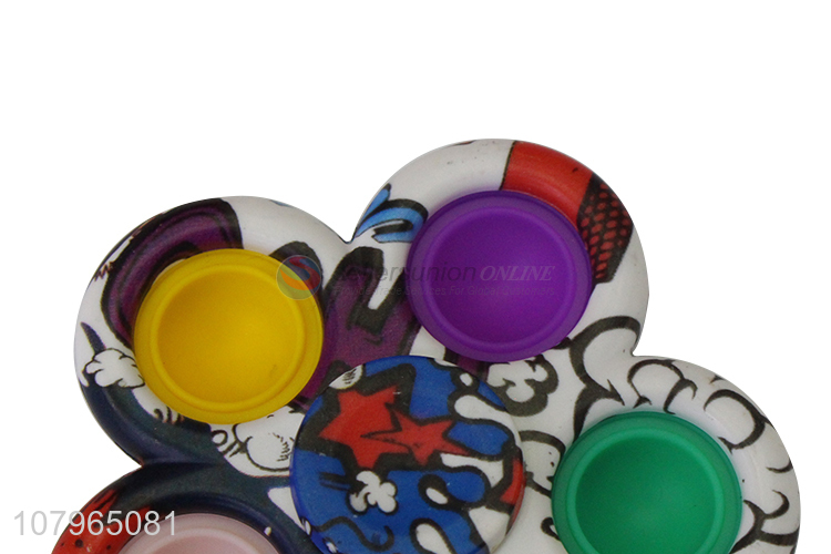 Wholesale 2 in 1 fidget spinner push pop bubble for adults and kids