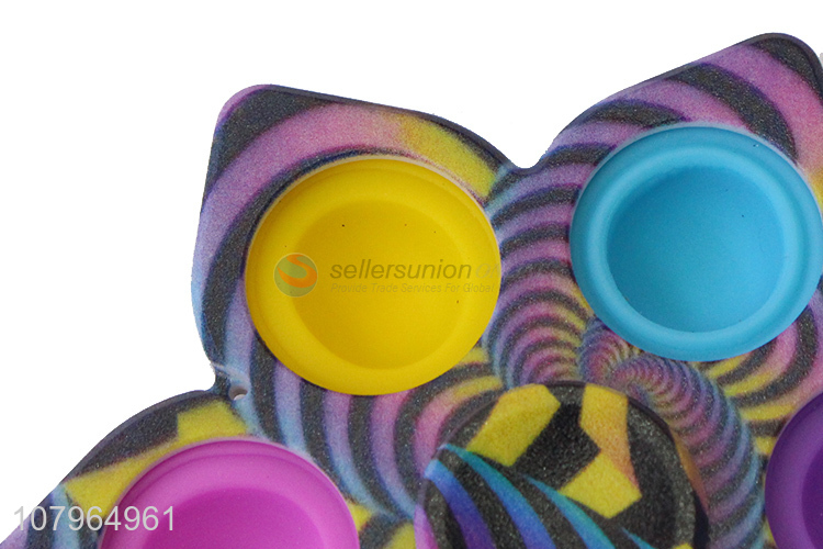 China manufacturer funny hand spinner push pop it silicone vent toy