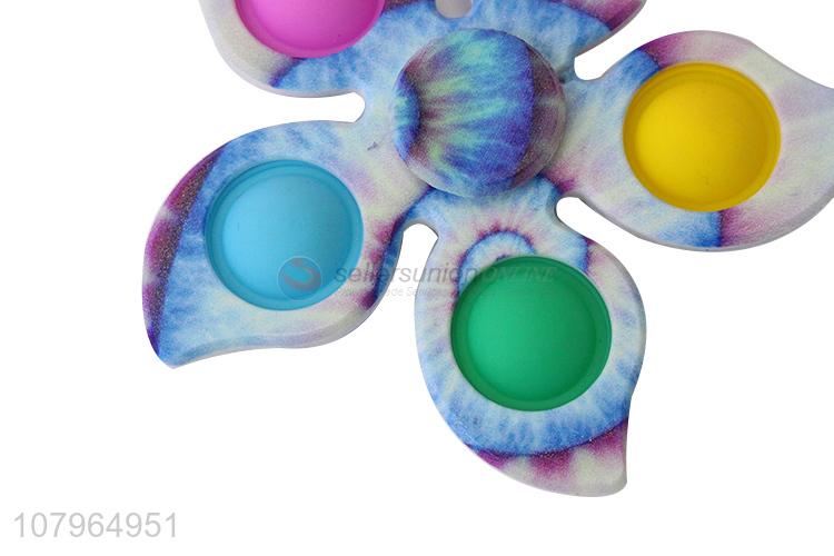Hot selling 2 in 1 fidget spinner push pop bubble toy for adults
