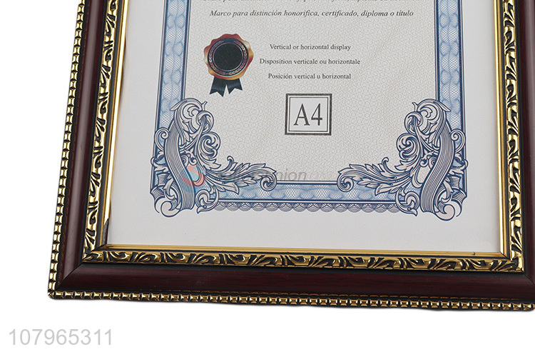 China imports density board A4 certificate frame vintage picture frame