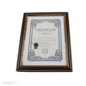 China imports density board A4 certificate frame vintage picture frame