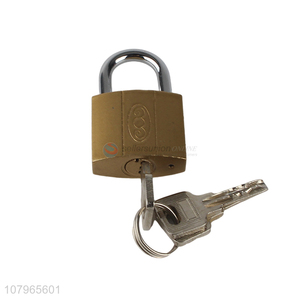 China wholesale yellow square imitation copper padlock universal padlock