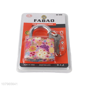 Hot selling creative printing cartoon <em>padlock</em> household drawer <em>padlock</em>