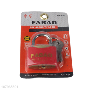 Yiwu factory wholesale red cased padlock household universal padlock