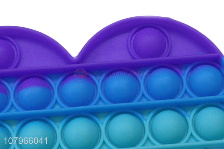 Hot selling heart shape silicone push bubble fidget toys with top quality