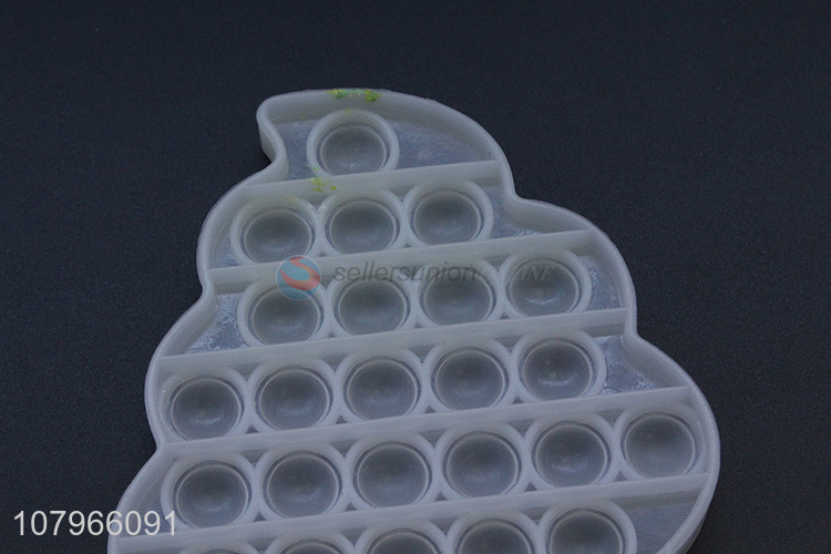 Latest design ice cream shape creative silicone push bubble fidget toys