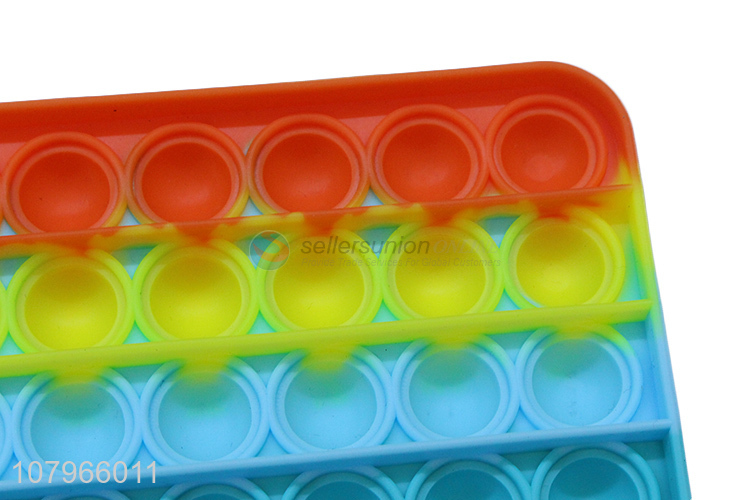 Wholesale from china rainbow color push bubble fidget toys for stress relief