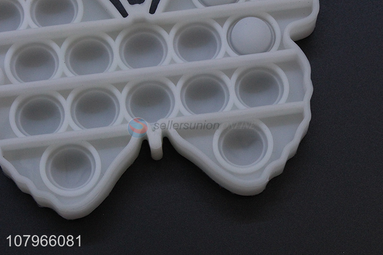 Best quality butterfly shape silicone push bubble fidget toys for kids