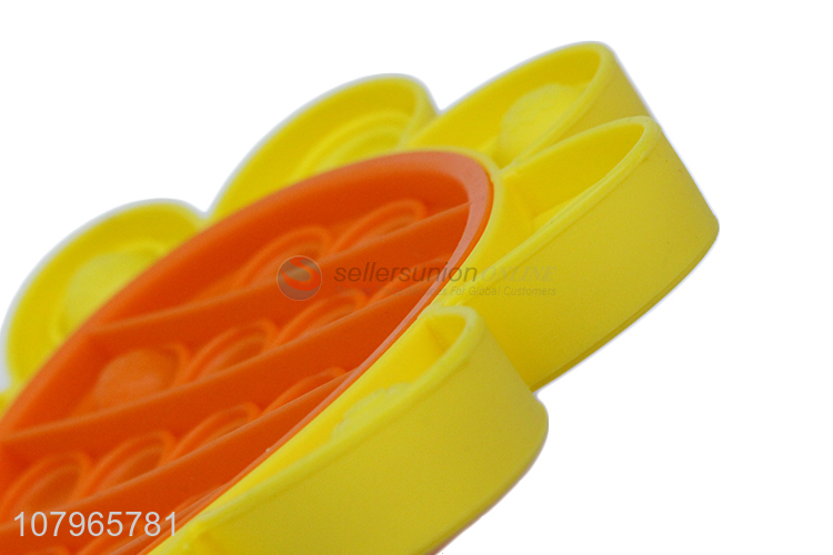 China wholesale flower shape soft squishy push bubble fidget toys