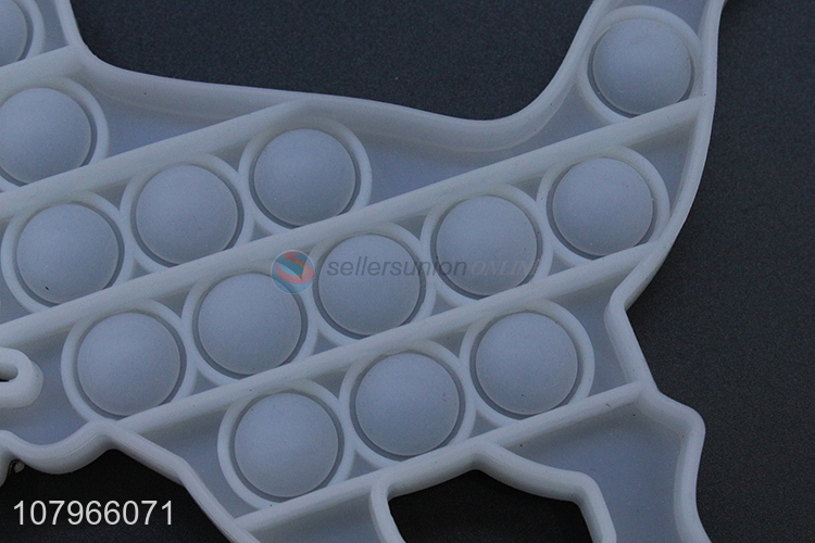 China factory dinosaur shape silicone push bubble fidget toys wholesale