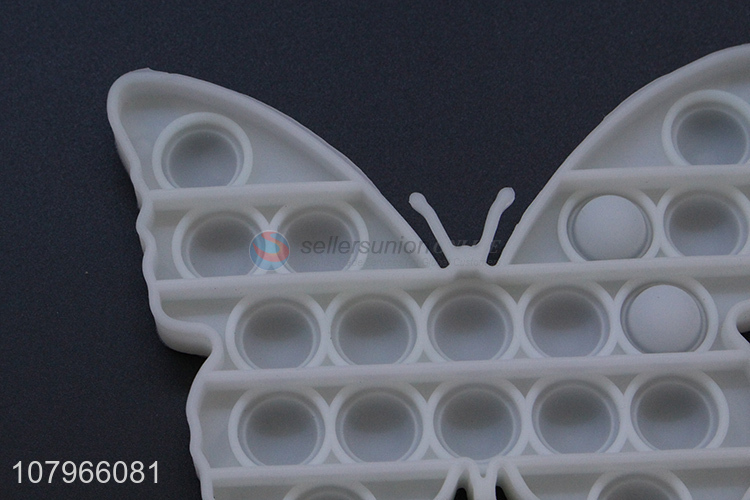 Best quality butterfly shape silicone push bubble fidget toys for kids