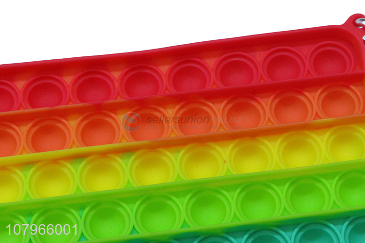 Latest products colourful silicone children adult push bubble fidget toys
