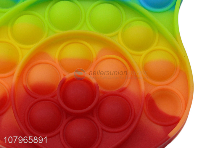 Best selling rainbow color funny push bubble fidget toys wholesale
