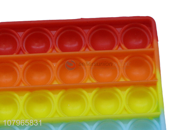 Factory price rainbow color soft push bubble fidget toys for sale