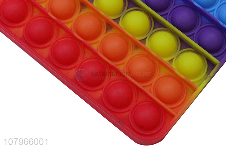 Latest products colourful silicone children adult push bubble fidget toys