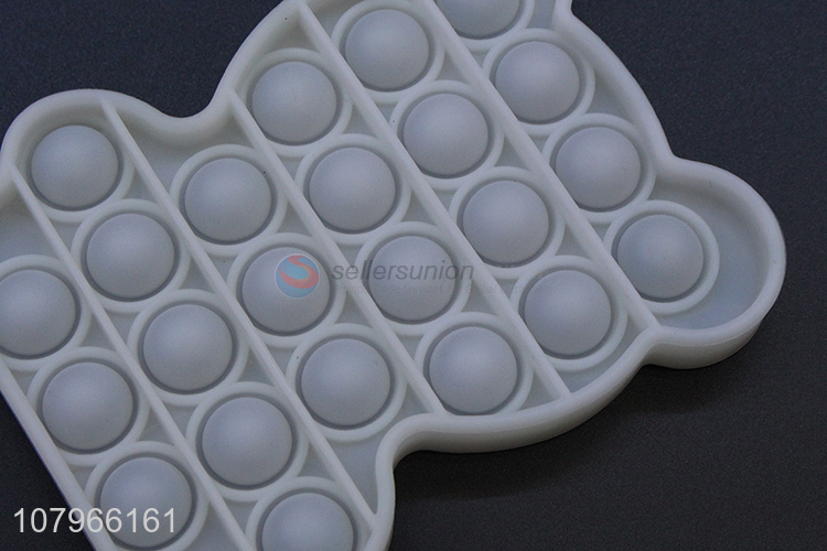 Factory price creative bear shape silicone push bubble fidget toys