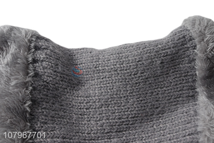 High quality men winter double-layer knitted neck warmer neck scarf