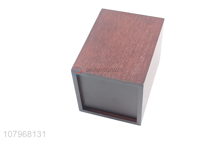 Factory direct sale brown wooden pen holder general office supplies