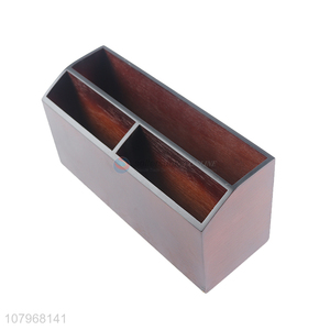 New arrival brown wooden large capacity desktop storage box