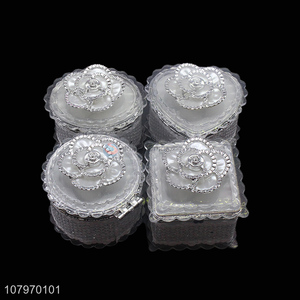 Top product French style plastic <em>jewelry</em> <em>case</em> mini trinket <em>box</em> <em>case</em>