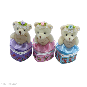 Best selling cute stuffed bear <em>jewelry</em> <em>box</em> <em>jewelry</em> <em>case</em> ring holder